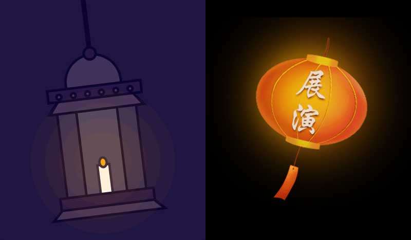中国节日灯笼动画特效