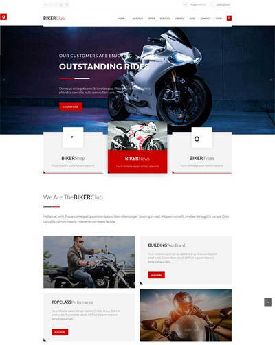 html5摩托车网上专卖店静态网页模板
