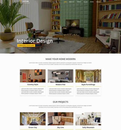 大气室内家具装饰公司html网站模板