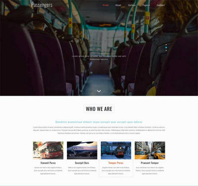 大气公共汽车交通公司网站html模板