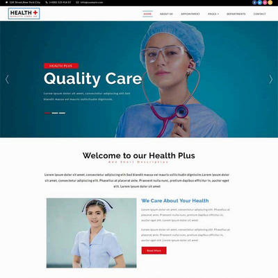 大气妇幼保健医院英文网站html模板