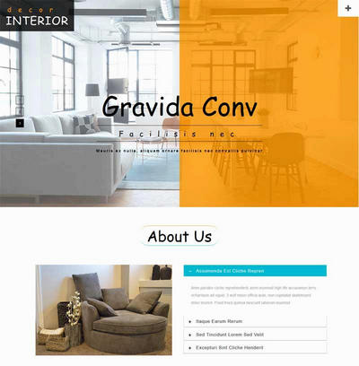 简单室内家具装饰公司html网页模板