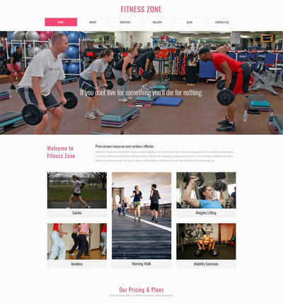 实用运动健身俱乐部网页模板html下载
