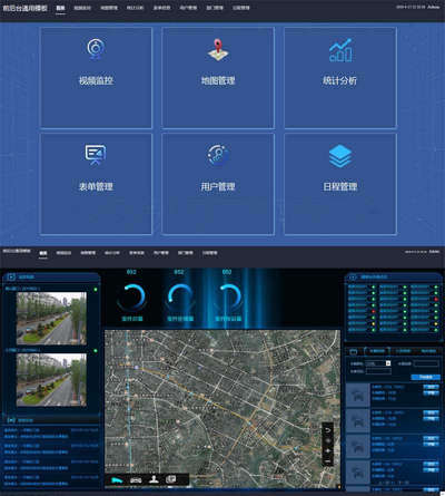 道路视频监控系统管理html页面模板
