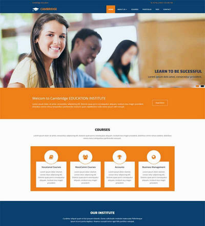 实用大学教育学校html网站模板下载