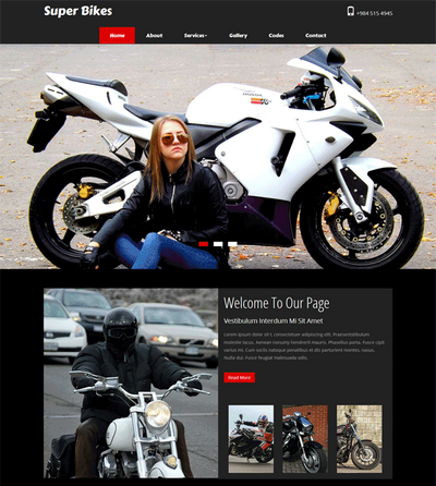 国外摩托车销售网站模板html下载