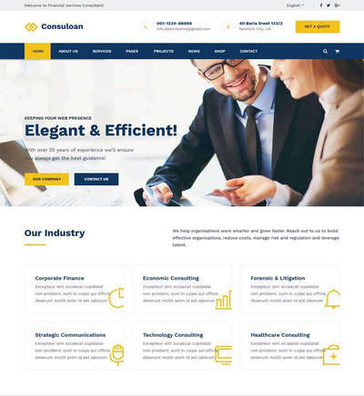 html5响应式金融商务咨询服务公司网站模板