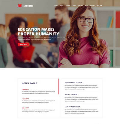 响应式大学教育学校机构html网站模板