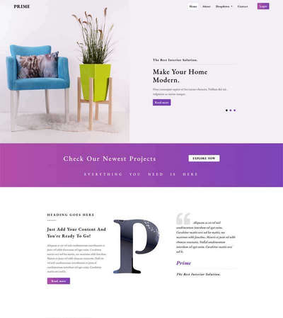 家居装饰软装设计公司html静态网站模板