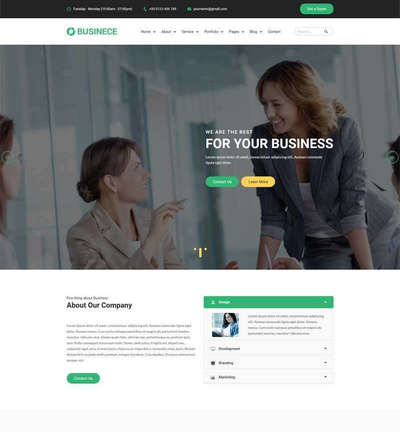 大气Bootstrap商业金融公司html网站模板