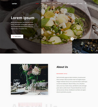 法式高端餐饮企业静态html网站模板