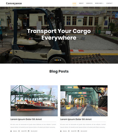 货运码头集装箱运输公司html模板