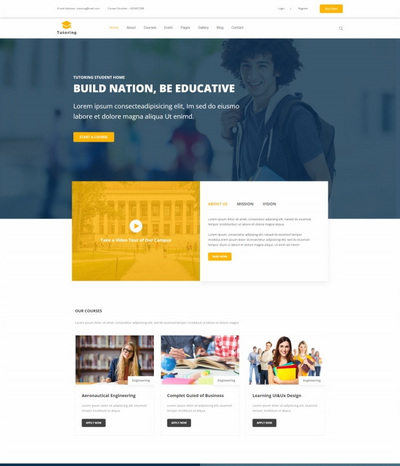 多风格bootstrap教育培训机构html5网站模板