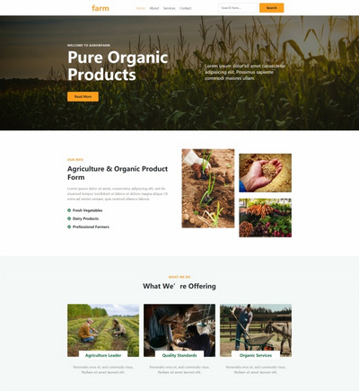 有机农产品种植企业html5网站模板