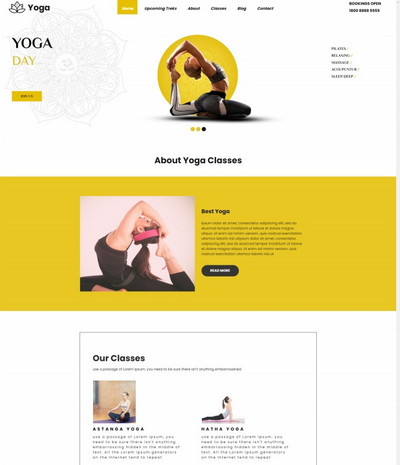 响应式瑜伽舞蹈培训机构html网站模板