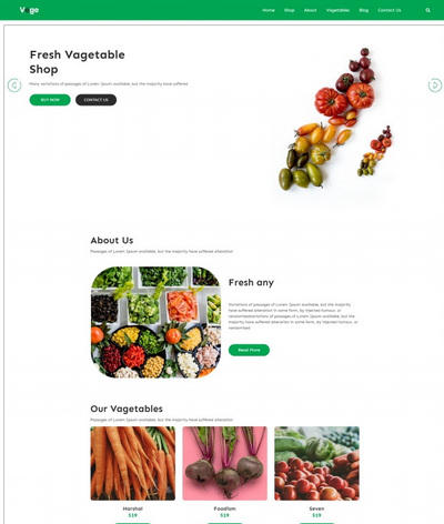 有机健康蔬菜水果销售网站模板