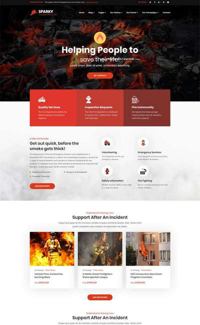 Bootstrap消防宣传门户通用网站模板
