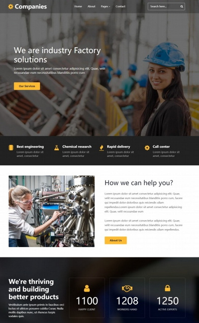 工业工厂解决方案服务公司网站模板