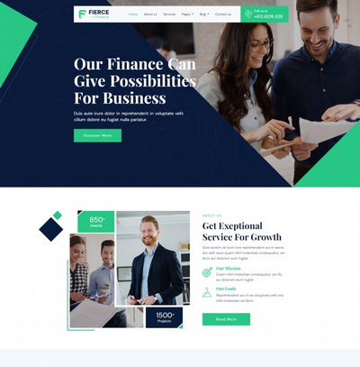 财务审计金融咨询服务公司网站模板