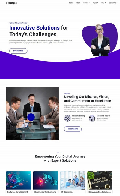IT解决方案服务企业网站模板