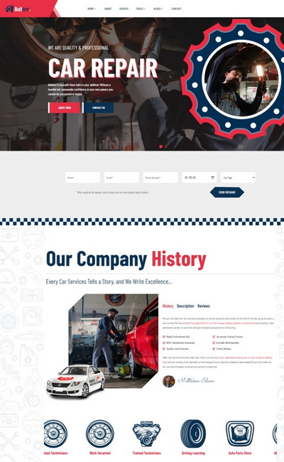 汽车豪车专业维修服务公司html5模板
